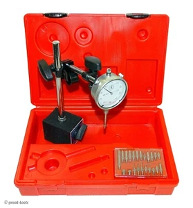 DIAL INDICATOR SET W/ MAGNETIC BASE & POINTS – machinist tools – measuring tool - Picture 1 of 1
