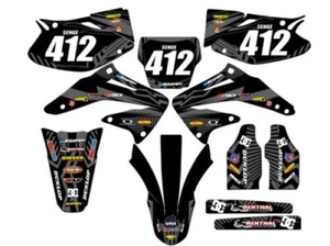 2002-2004 CRF 450 R MAYHEM Black Senge Graphics Kit Compatible with Honda - Picture 1 of 10