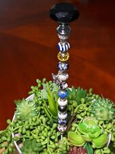 13" Beaded Garden Stakes, Sun catcher, Stainless steel rod and glass beads