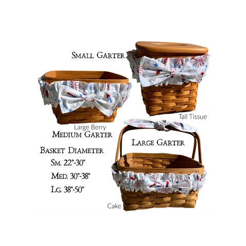4th of July SUMMER FUN GARTERS and HANDLE TIES for Longaberger Collectors S-M-LG Cover