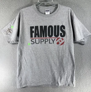 Famous Supply T Shirt Adult Large Gray Short Sleeve Tyler Pipe & Coupling Stains - Picture 1 of 15