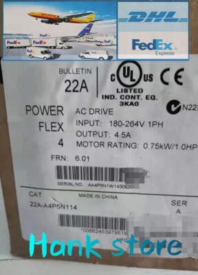 22A-A4P5N114 PowerFlex 4- 0.75 kW (1 HP) AC Drive 22A-A4P5N114 Spot Goods #CG - Image 1 of 3