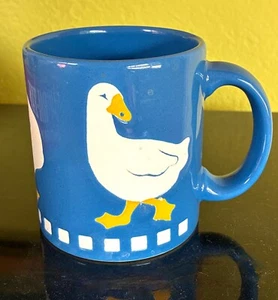 Waechtersbach GOOSE Duck Ceramic Coffee Mug W. West Germany Blue & White - Picture 1 of 4