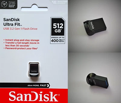 Sandisk USB Stick Ultra Fit 16GB 32GB 64GB 128GB 256GB 512GB mini USB 3.1 / 3.2 - Bild 1 von 4