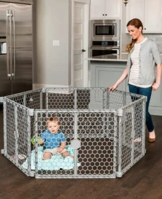 Regale 192inch Super Wide Adjustable Baby Gate And Play Yard 2in1 - Image 1 of 3