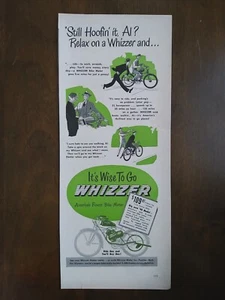 1949 Vintage Whizzer Bike Motor Print Ad. Post 2. Weltkrieg. - Bild 1 von 1