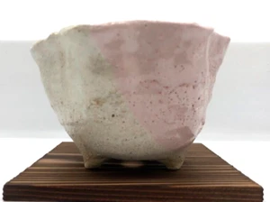 Maceta Bonsai Japonesa Shigaraki Vajilla Forma Cereza Esmalte Rosa 11,5 cm (An) x 7,5 cm - Imagen 1 de 9