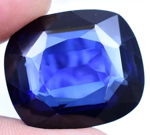 46.45 Ct Stunning Natural Kashmiri Blue Sapphire Cushion Cut Certified Gemstone - Picture 1 of 7