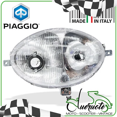 FARO FANALE ANTERIORE VESPA ET4 125 150 LIBERTY LUCE LAMPADINA MANUBRIO PIAGGIO - Immagine 1 di 3