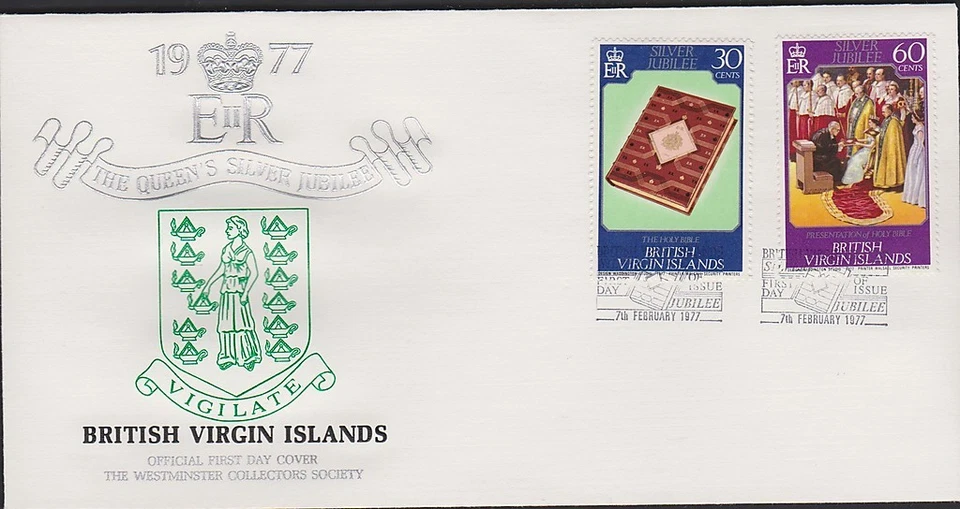 BR ISLAS VÍRGENES Reina Eliz Jubileo de Plata 1952-1977 Foto 1 de 1
