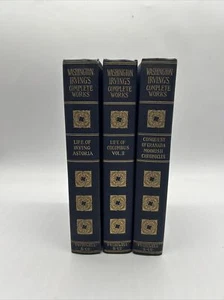 Vintage Washington Irving’s Complete Works 3 Books- TY. Crowell - Picture 1 of 9
