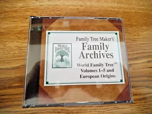 FAMILY TREE MAKER WORLD FAMILY TREE 6 CDs vol. 1-5 & EUROPEAN ORIGINS - Picture 1 of 3