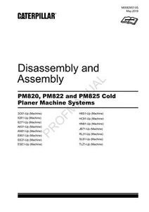 Caterpillar PM820 PM822 PM825 Planer Disassembly Assembly Service Manual - Picture 1 of 1