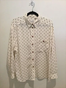 JH Collectible’s Women’s Polka Dot Button Down Blouse Size 14 (E2004) - Picture 1 of 7