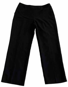 NWT Talbots 18 Straight Leg Pants Slacks Black 100% Wool Pockets Lined Side Zip - Picture 1 of 10