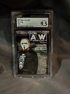 2021 AEW UPPER DECK PYRO PARALLEL TRADING CARD #81 Sting AEW WCW CSG 9.5 Mint - Picture 1 of 6
