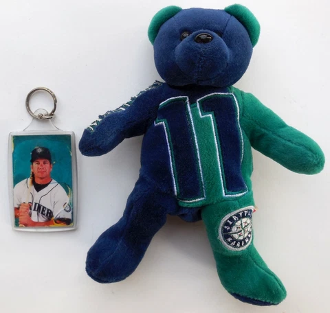 SEATTLE MARINERS EDGAR MARTINEZ #11 BEAN BEANIE DOLL & ONE KEY RING FOB Cover
