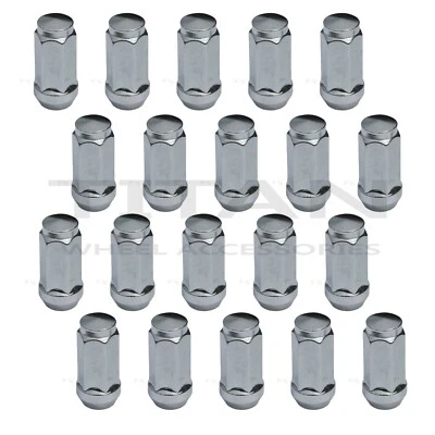 20pc Chrome XL Lug Nuts 3/4" Head 14x1.5 Bulge Acorn for Chevy GMC 5 Lug Trucks - Image 1 of 4
