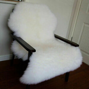 Genuine Sheepskin Fur Area Rug Fluffy Living Room Hairy Carpet 100% Natural