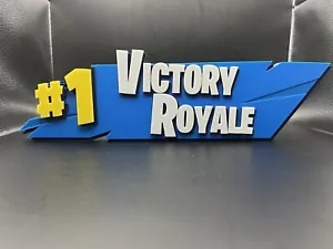 Fortnite Victory Royale Logo Schild Display | 3D Wand Schreibtisch Regal Kunst - Bild 1 von 4