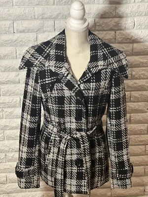 Medium Women’s Maurice Pea Coat (Black&White) - Image 1 of 2