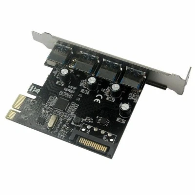 SATA POWER 4-Port PCI-E to USB 3.0 PCI Express Expansion Card Adapter Hub