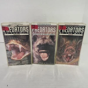 Predators Of The Wild VHS Tapes, Lot Of 3, Snakes, Bats, Hunters Clear Slim Case - Picture 1 of 6