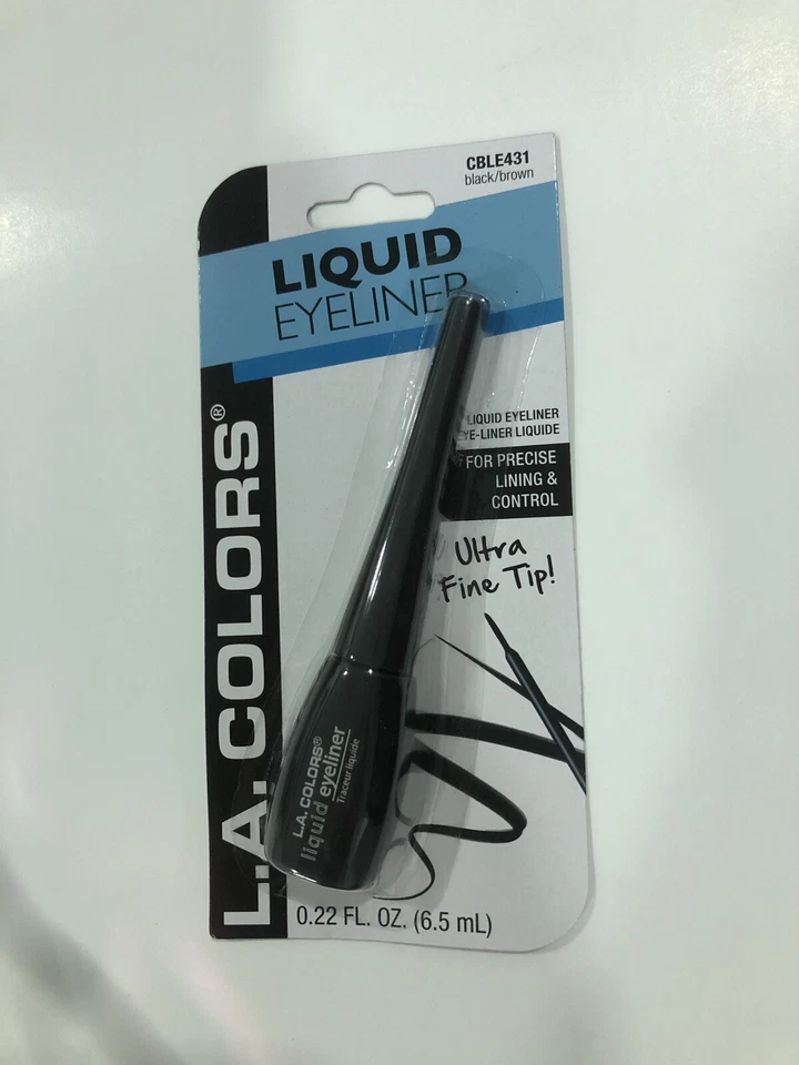 New L.A. Colors Liquid Eyeliner roof All Day Wear *CBLE431 BLACK/brown - Image 1 of 4