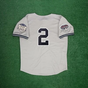 Derek Jeter 2008 New York Yankees Men's Grey Road Jersey w/ All Star Patch - Picture 1 of 6