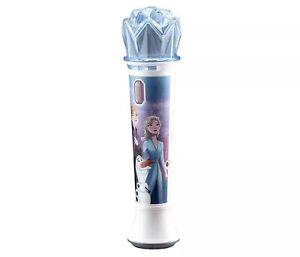 Frozen II Anna & Elsa MP3 Karaoke Microphone with Lights Speaker, Built-in Music