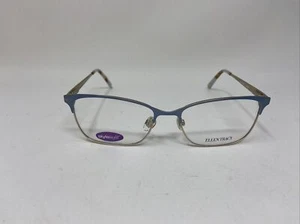 ELLEN TRACY BALLYMORE BLUE AZURE GOLD 55/17/149 EYEGLASSES FRAME RA97 - Picture 1 of 9