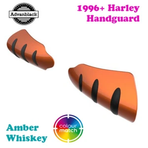 Amber Whiskey Hand Guard Fit Harley Touring Softails Electra FLHT 1996+ - Picture 1 of 6