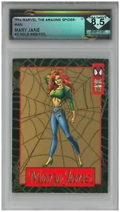 1994 Marvel Amazing Spider-Man MARY JANE #2 Gold Web Foil 💎 DSG 8.5 NM/Mint - Picture 1 of 2