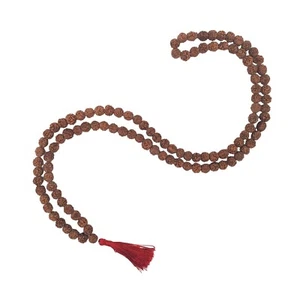 Rudraksha Mala Cuentas Borla Collar Oración Rosario Meditación Budista Contar - Imagen 1 de 9