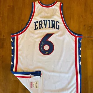 Julius Erving Signed Autographed Authentic Jersey Upper Deck COA 76ers Read - Picture 1 of 8