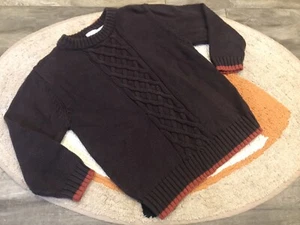 GL Knits Boys Size M (5-6) Brown Chunky Knit Dress Sweater. #317 - Picture 1 of 7
