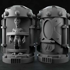 3D Printed Nafarrate Alien Capsule Set Space Orcs 28 32mm D&D - Bild 1 von 5