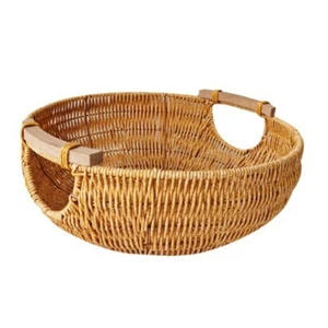 Decorative Fruit Organiser with Handle Imitation Rattan Woven Bread Basket - Picture 1 of 8