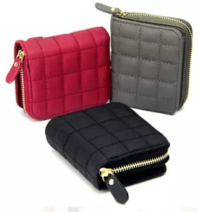 Women PU Leather Small Wallet Card Holder Zipper Coin Mini Purse Clutch Handbag - Picture 1 of 13