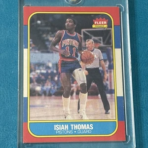 1986 Fleer Isiah Thomas #109 HOF RC Detroit Pistons Rookie - Picture 1 of 2