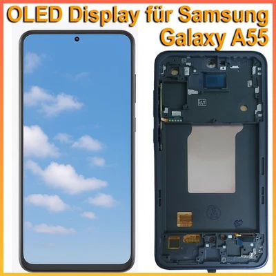 TOP-HX OLED Display für Samsung Galaxy A55 SM-A556 LCD TouchScreen Bildschirm Blau