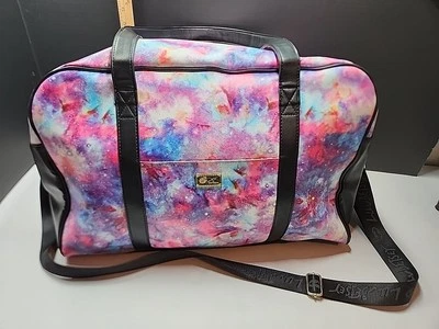 Luv by Betsey Johnson Duffle Bag Travel Tote Galaxy Star Aurora,needs Stitching - Image 1 of 4