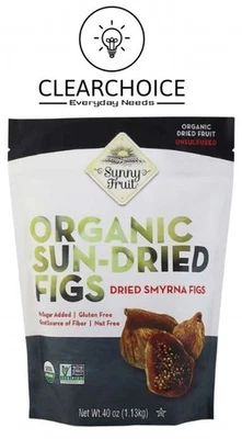New Sunny Fruit Organic SunDried Smyrna Figs - 40oz Dried Fruit Unsulfured Snack - Image 1 of 2