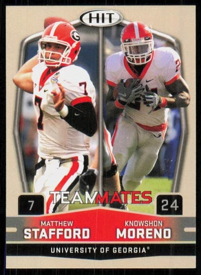 2009 SAGE HIT Teammates Matthew Stafford/Knowshon Moreno Rookie #56 - Image 1 of 2