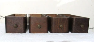 4 Antique Singer Treadle Sewing Machine Table Wood Drawers - Picture 1 of 9