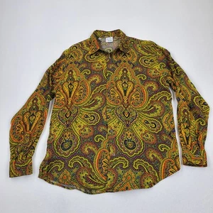 Authentic Rare Vintage Moschino Cheap & Chic Golden Paisley Printed Shirt 16.5 - Bild 1 von 15