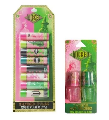 Wicked Movie - Paquete de 8 bálsamos labiales con sabor conjunto y paquete de 2 esmaltes de uñas perfumados Foto 1 de 4