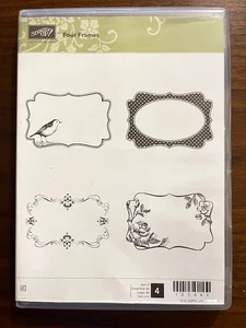 Stampin' Up! Four Frames Set Of 4 Foam Mounted Rubber Stamps - Picture 1 of 2