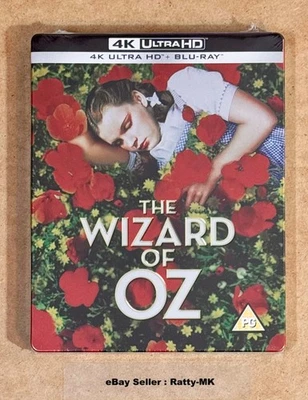THE WIZARD OF OZ - UK EXCLUSIVE 4K + BLU RAY STEELBOOK - NEW & SEALED - Image 1 of 4