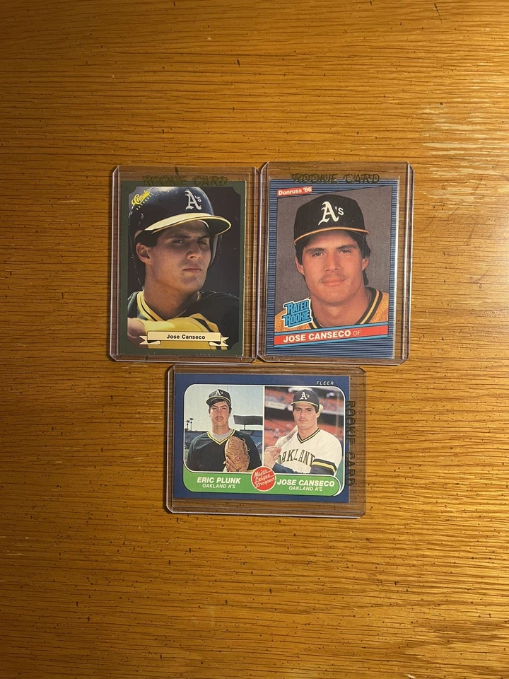 Jose Canseco Rookie Lot (3)  1986 Donruss #39 & 1986 Fleer #649 & Classic NMINT - Image 1 of 1